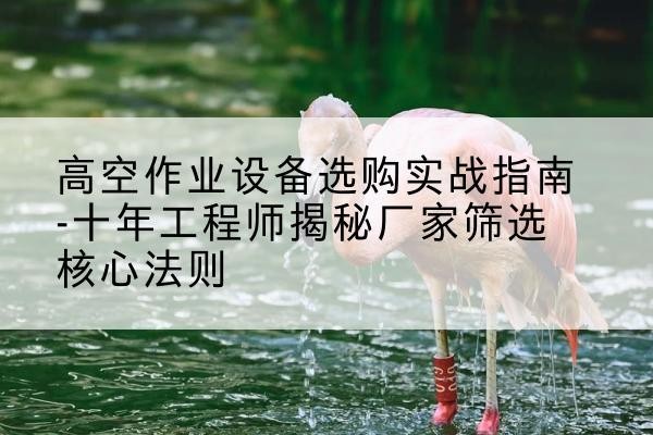 黄陵剪叉式升降机厂家-高空作业设备选购实战指南-十年工程师揭秘厂家筛选核心法则