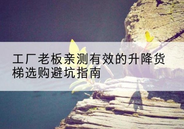 黄陵升降货梯怎么选-工厂老板亲测有效的升降货梯选购避坑指南